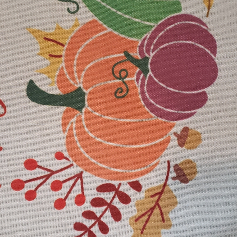 Fall Thanksgiving Pumpkin Season Linen Pillow Cover 18x18 - Picture 6 of 7